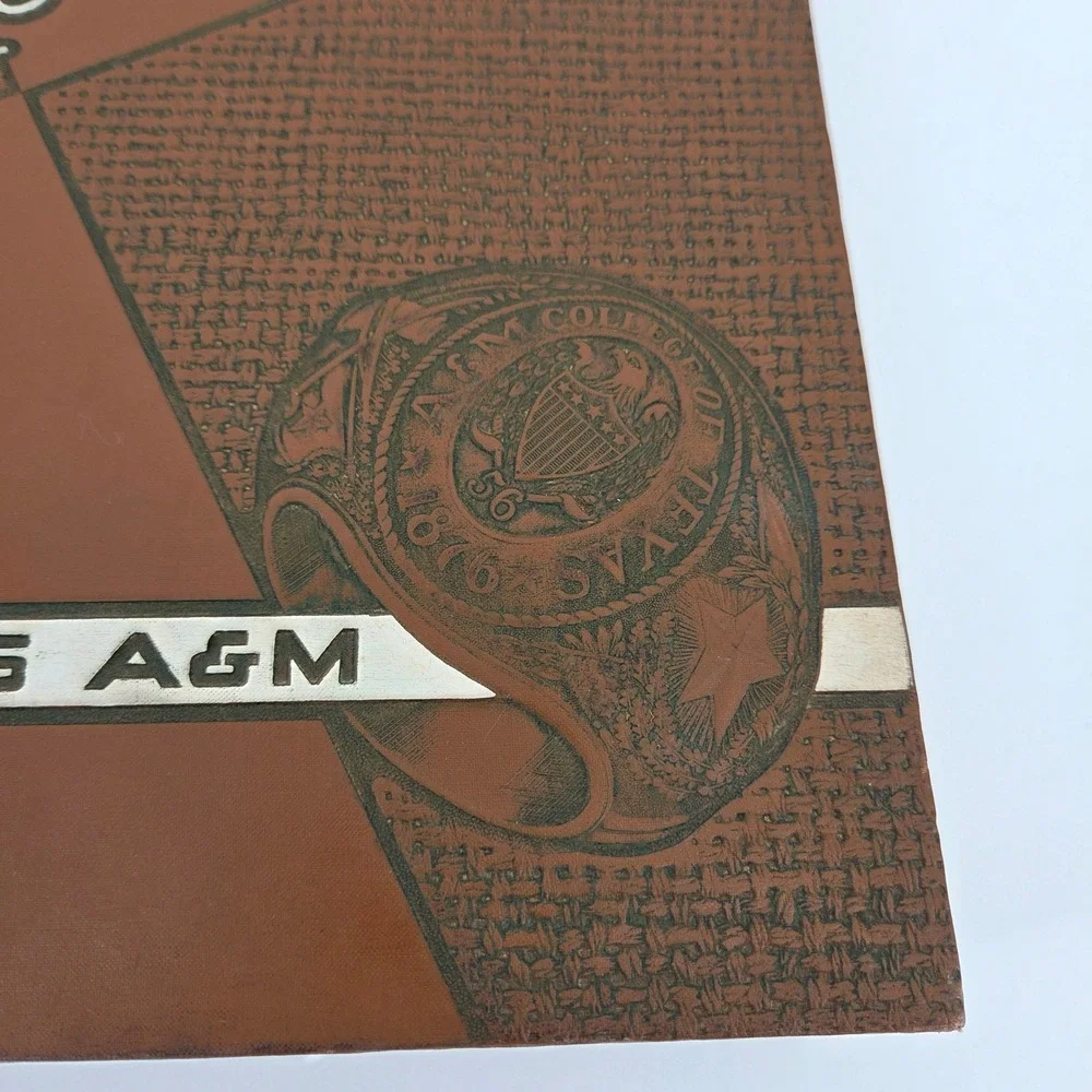 Aggieland Aggies 1956 Vintage Texas A&M University‎ College Yearbook Table Decor